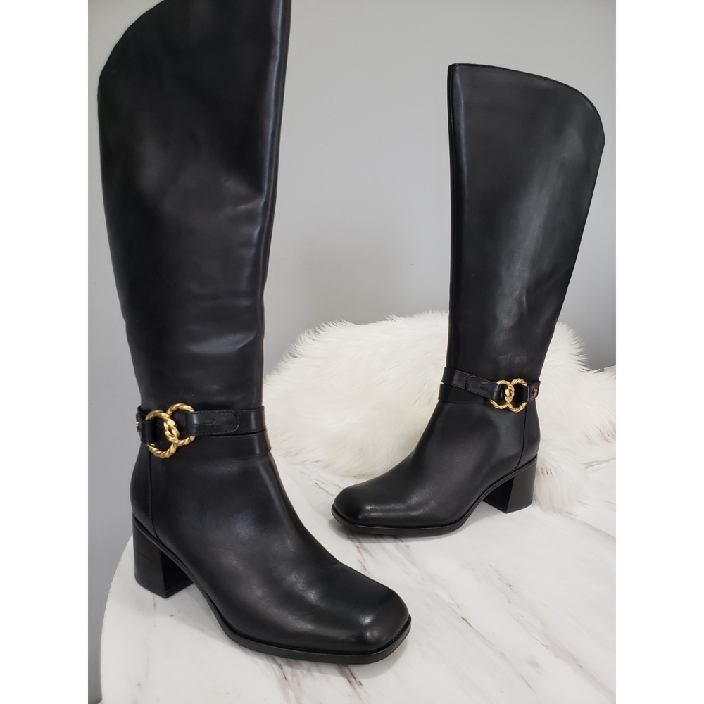 NEW NO BOX SIZE 8 Naturalizer Isabeau Black Riding Boots Tall Leather Women Tall